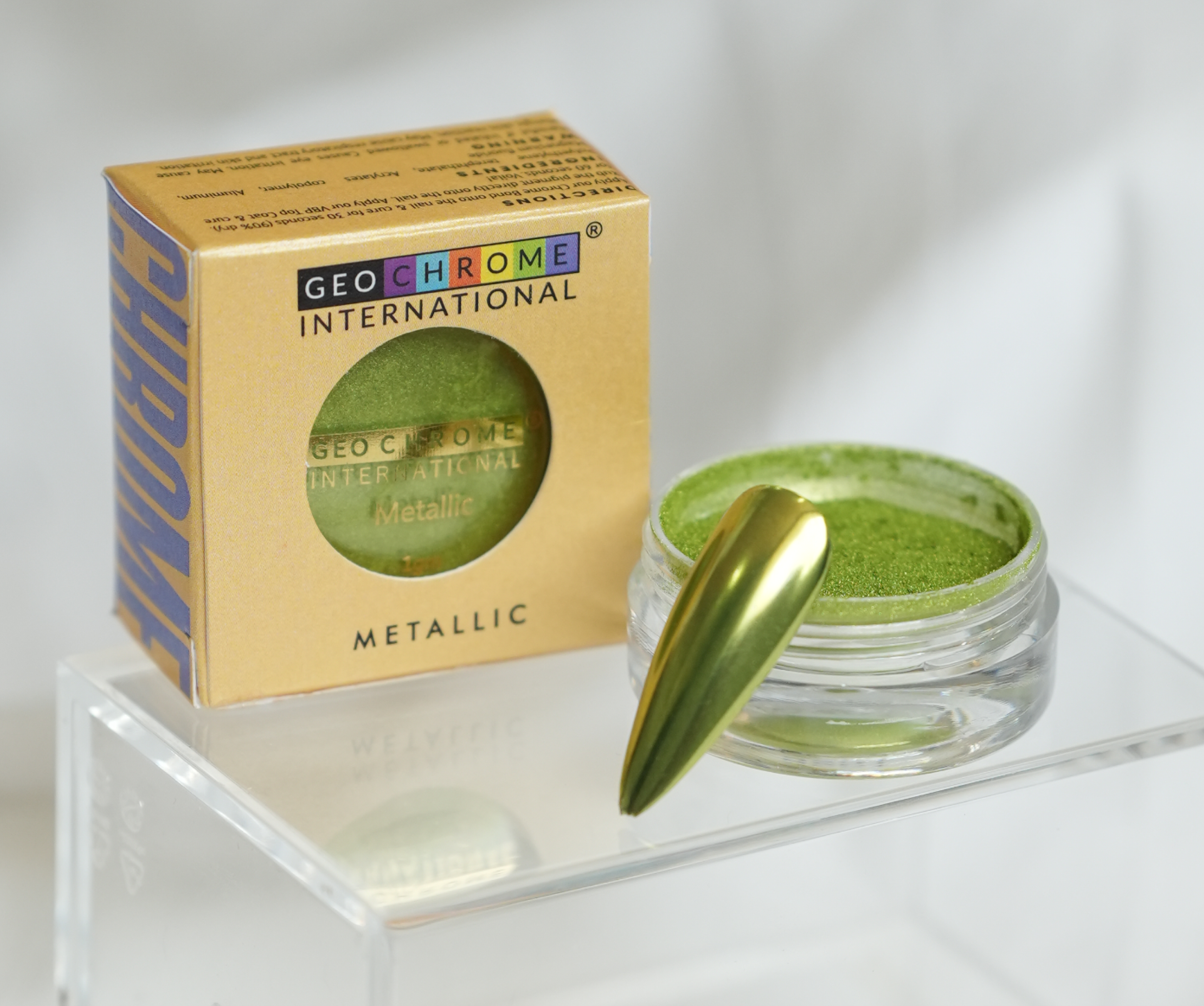 Metallic Chrome -Aloe Green